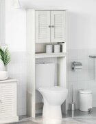 vidaXL Тоалетна Шкаф VIGO Бяло и антикварно бяло 60 x 27 x 161 см