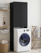 vidaXL Тоалетна Шкаф ZWOLLE Черно 66 x 255 x 190 см