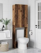 vidaXL Тоалетна Шкаф ZWOLLE Старо дърво 66 x 255 x 190 см