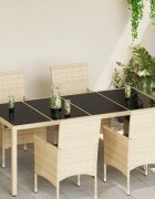 vidaXL Топ за маса 4 бр. Черно закалено стъкло