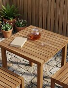 vidaXL Топ за маса 50 x 50 x 35 см Квадратна Солидно тиково дърво