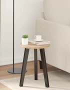 vidaXL Топ за маса Ø 30 x 15 cm Кръгла Инженерна дървесина Дъб сонома
