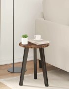 vidaXL Топ за маса Ø 30 x 15 cm Кръгла Инженерна дървесина Опушен дъб