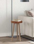 vidaXL Топ за маса Ø 30 x 4 cm Кръгла Масивен дъб Светло кафяво