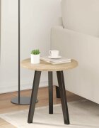 vidaXL Топ за маса Ø 40 x 15 cm Кръгла Инженерна дървесина Дъб сонома