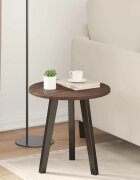 vidaXL Топ за маса Ø 40 x 15 cm Кръгла Инженерна дървесина Кафяв дъб