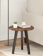 vidaXL Топ за маса Ø 40 x 15 cm Кръгла Инженерна дървесина Опушен дъб