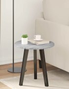 vidaXL Топ за маса Ø 40 x 15 cm Кръгла Инженерна дървесина Сив Сонома