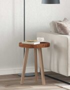 vidaXL Топ за маса Ø 40 x 4 cm Кръгла Масивен дъб Светло кафяво