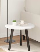vidaXL Топ за маса Ø 50 x 15 cm Кръгла Инженерна дървесина Бяло