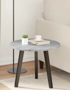 vidaXL Топ за маса Ø 50 x 15 cm Кръгла Инженерна дървесина Сив Сонома