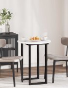 vidaXL Топ за маса Ø 60 x 15 cm Кръгла Инженерна дървесина Бяло