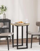vidaXL Топ за маса Ø 60 x 15 cm Кръгла Инженерна дървесина Дъб сонома