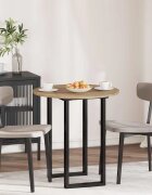 vidaXL Топ за маса Ø 70 x 15 cm Кръгла Инженерна дървесина