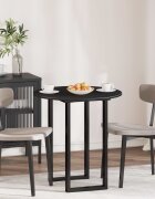 vidaXL Топ за маса Ø 70 x 15 cm Кръгла Инженерна дървесина Черно
