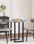 vidaXL Топ за маса Ø 70 x 15 cm Кръгла Инженерна дървесина Сив Сонома