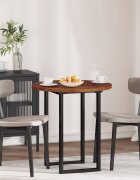 vidaXL Топ за маса Ø 70 x 25 cm Кръгла Масивен дъб Светло кафяво