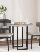 vidaXL Топ за маса Ø 80 x 15 cm Кръгла Инженерна дървесина