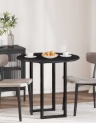 vidaXL Топ за маса Ø 80 x 15 cm Кръгла Инженерна дървесина Черно