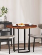vidaXL Топ за маса Ø 90 x 25 cm Кръгла Масивен дъб Светло кафяво