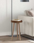 vidaXL Топ за маса Тъмен кафяв Ø 30 x 4 cm Масивен дъб