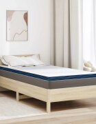 vidaXL Топер за матрак 100 x 200 cm дебелина Жакардова материя Бяло