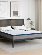 vidaXL Топер за матрак 180 x 200 cm дебелина Жакардова материя Бяло