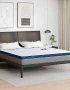 vidaXL Топер за матрак 180 x 200 cm дебелина Жакардова материя Бяло