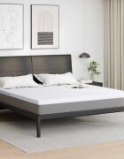 vidaXL Топер за матрак 180 x 200 cm дебелина Жакардова материя Бяло
