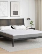 vidaXL Топер за матрак 200 x 200 cm дебелина Трико тъкан Бяло