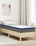 vidaXL Топер за матрак 80 x 200 cm дебелина Жакардова материя Бяло
