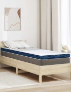 vidaXL Топер за матрак 80 x 200 cm дебелина Жакардова материя Бяло