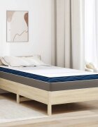 vidaXL Топер за матрак 90 x 190 cm дебелина Жакардова материя Бяло