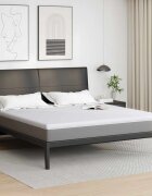 vidaXL Топер за матрак Бяло 200 x 200 cm Жакардова тъкан