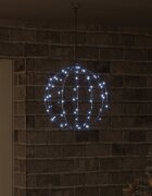 vidaXL Топка Студено бяло 30 x 30 x 32 см Метал 96 LED светодиода