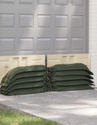 vidaXL Торби с пясък 100 бр. Тъмен зелен 120 x 27 см HDPE