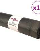 vidaXL Торбички за боклук с връзки 250 бр черни 120 л