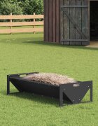 vidaXL Тръба за хранене на добитък Черно 108 x 50 x 28 см 10 kg