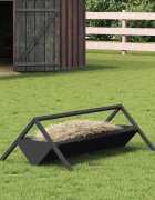 vidaXL Тръба за хранене на добитък Черно 111 x 76 x 38 см 10 kg