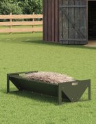 vidaXL Тръба за хранене на добитък Маслиненозелено 108 x 50 x 28 см