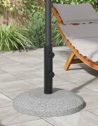 vidaXL Тръба за основа на чадър 0.6 kg Черно Желязо for 40-50 мм Pole
