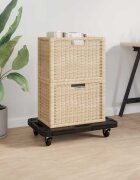vidaXL Транспортна количка черна 58x38x12 см PP