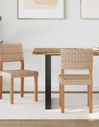 vidaXL Трапезен стол GENDT 2 бр. Кубу Ратан Естествен 46 x 55 x 84 см