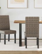 vidaXL Трапезен стол GENDT 2 бр. Кубу ратан и масивно махагоново дърво