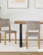 vidaXL Трапезен стол GENDT 2 бр. Кубу Ратан Кубу сив 46 x 55 x 84 см