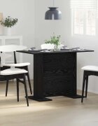 vidaXL Трапезна маса 110 x 60 x 75 cm Инженерна дървесина Черния дъб