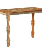 vidaXL Трапезна маса 110x52x76 cм регенерирано дърво масив
