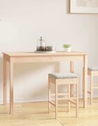 vidaXL Трапезна маса 110x55x75 см борово дърво масив