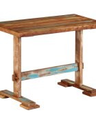 vidaXL Трапезна маса 110x55x78 cм регенерирано дърво масив