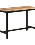 vidaXL Трапезна маса 110x60x76 cм мангово дърво масив